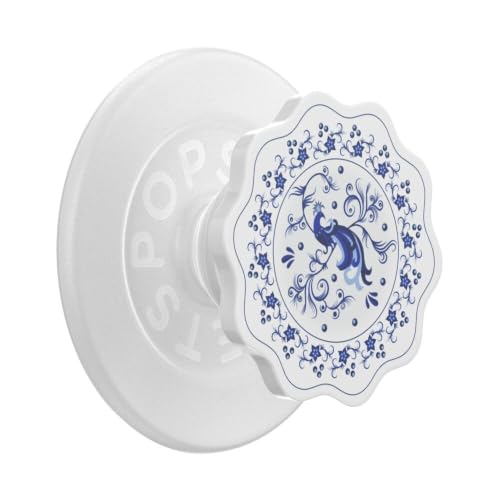 PopSockets Phone Grip for MagSafe, Magnetic Holder- Peacock Saucer - color: Peacock Saucer, style: MagSafe