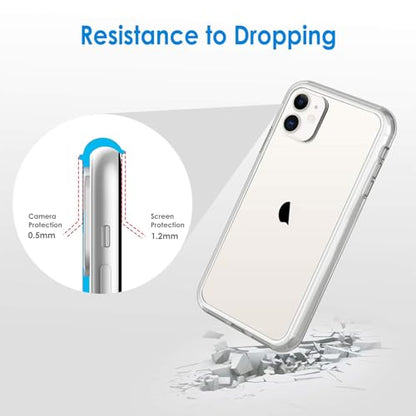 JETech Case for iPhone 11, Anti-Yellowing, Clear | Shockproof Protection, Scratch Resistant Hard PC Back, Durable Transparent TPU Bumper - color: Clear