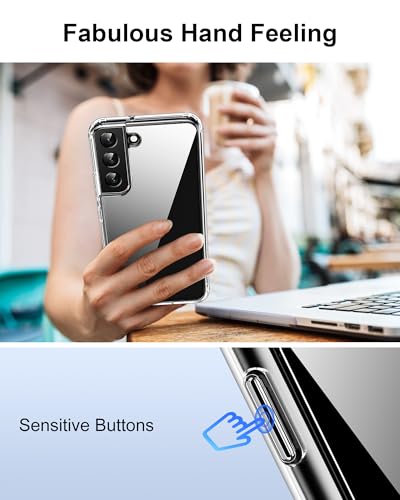 HOOMIL Case for Samsung Galaxy S22 (ONLY, Not Fit Plus, Ultra), Non-Yellowing, Drop Protection, Anti-Scratch Transparent Hard Back Phone Cover - Dark Purple - color: Dark Purple, size: Samsung Galaxy S22