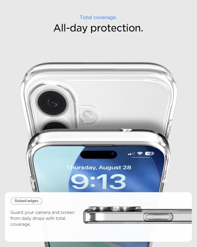 Spigen for iPhone 17 Case, Ultra Hybrid [TPU Covered Camera Control] [Anti-Yellowing] [No Magnet Ring] - Crystal Clear - color: Crystal Clear, size: iPhone 17