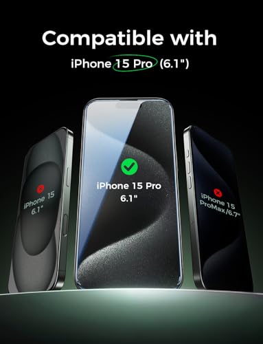 MAGIC JOHN 2 Pack for iPhone 15 Pro Screen Protector Eye Protection - size: iPhone 15 Pro