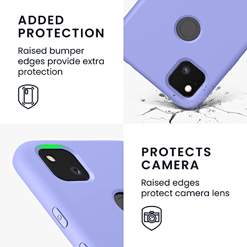kwmobile Case Compatible with Google Pixel 4a Case - Slim Protective TPU Silicone Phone Cover - Light Lavender - color: light lavender