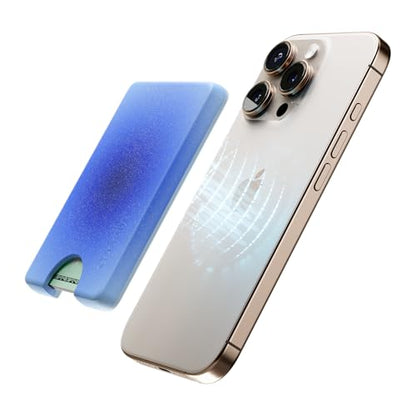 Casely MagWallet | Aura | Cobalt Clarity | Blue | Slim Wallet Card Holder | Compatible with MagSafe | Soft-Touch Hard Silicone | Holds Up to 3 Cards - color: Aura | Cobalt Clarity | Blue