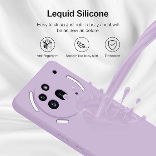 GiiYoon Silicone Case for Nothing Phone 3a Pro, Purple - color: Purple, size: Nothing Phone 3a Pro