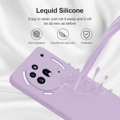 GiiYoon Silicone Case for Nothing Phone 3a Pro, Purple - color: Purple, size: Nothing Phone 3a Pro