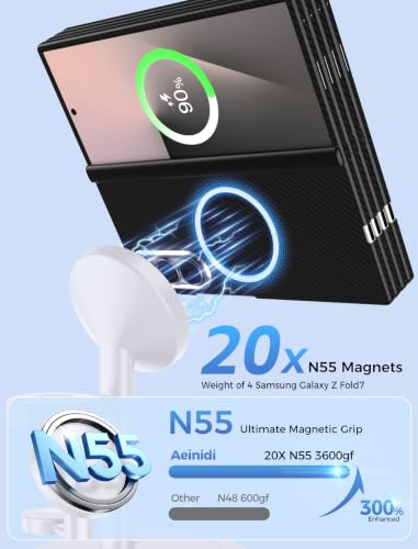 Aeinidi Super Fast Strong Magnetic Wireless Charger for Samsung - color: Bright White, size: 15W
