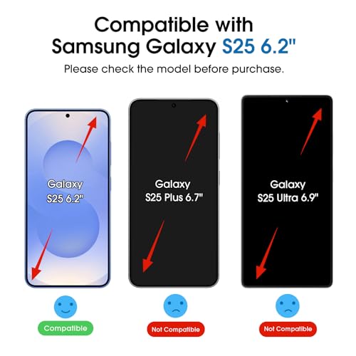 amFilm OneTouch for Samsung Galaxy S25 Screen Protector 6.2" Tempered Glass - size: S25-6.2"
