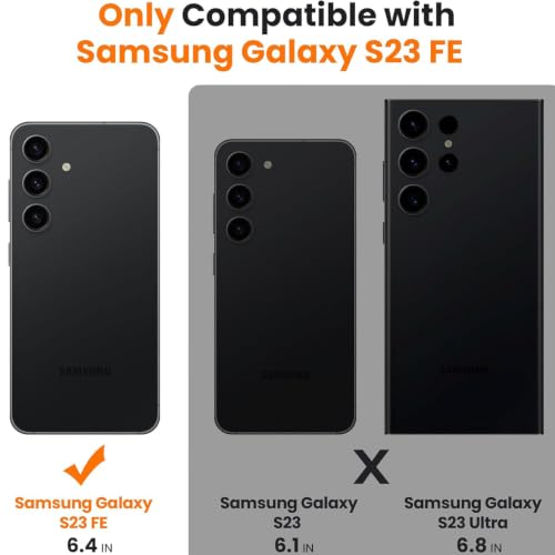 Battery Case for Galaxy S23 FE, 12000mAh High Capacity Portable Rechargeable Protective Case Support Wireless Charging Compatible with Galaxy S23 FE (6.4 inch) Extended Battery Charger Cover-Black - size: Galaxy S23 FE