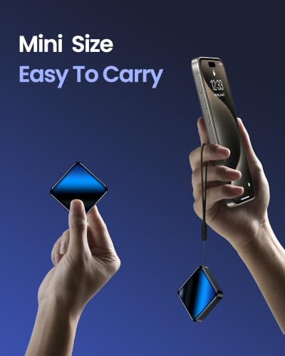 10000mAh Small Power Bank，Fast Charge Mini Portable Charger - color: black