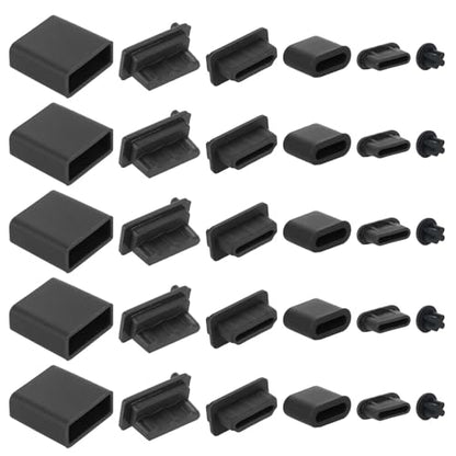 30Pcs 6 Type Silicone Anti Dust Cover USB Cover Port Plug Caps
