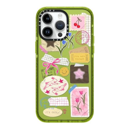 CASETiFY for iPhone 14 Pro Max Case - Impact | Slim Fit | 8.2 ft. 4x Military Grade Drop Protection | You Are Stars Collage | Kiwi - color: You Are Stars Collage
