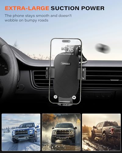 APPS2Car Suction Cup Car Phone Holder for Dashboard & Windshield
