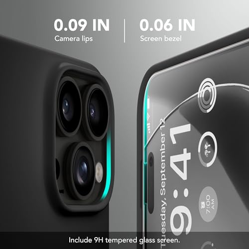 GONEZ Magnetic for iPhone 16 Pro Case, Silicone Cover Black - color: Black, size: Iphone 16 Pro
