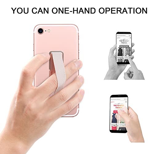 Phone Holder for Hand, CISID 5 Pcs Phone Gripper for Back of Phone Grip Phone Finger Holder Suitable for iPhone Samsung and Most Smartphones(Black,Silver,Rose Gold,Gold,Red 5PCS) - color: Black,Silver,Rose Gold,Gold,Red