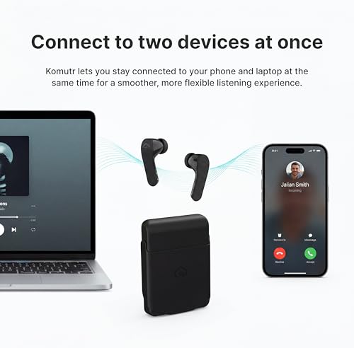 Magnetic Wireless Earbuds, Sticks to MagSafe iPhone, ANC, Black - color: Black Pearl