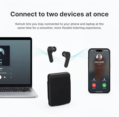 Magnetic Wireless Earbuds, Sticks to MagSafe iPhone, ANC, Black - color: Black Pearl