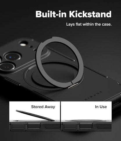 Ringke for iPhone 17 Pro Case [Alles Pro Black] | Compatible with MagSafe, 360° Rotating Kickstand, Camera Control Capture Button Protection, Powerful Magnet - color: Black, size: iPhone 17 Pro