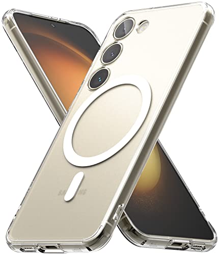 Ringke for Samsung Galaxy S23 Case [Fusion Magnetic Matte Clear] | Compatible with MagSafe, Oil & Dirt Resistant, Anti-Fingerprint Technology Prevents Oily Smudges, Feels Velvety Soft - size: Galaxy S23
