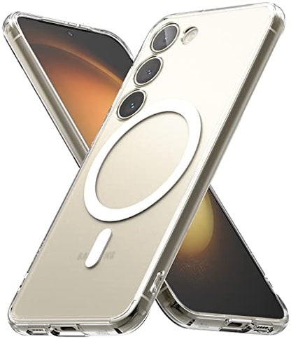 Ringke for Samsung Galaxy S23 Case [Fusion Magnetic Matte Clear] | Compatible with MagSafe, Oil & Dirt Resistant, Anti-Fingerprint Technology Prevents Oily Smudges, Feels Velvety Soft - size: Galaxy S23