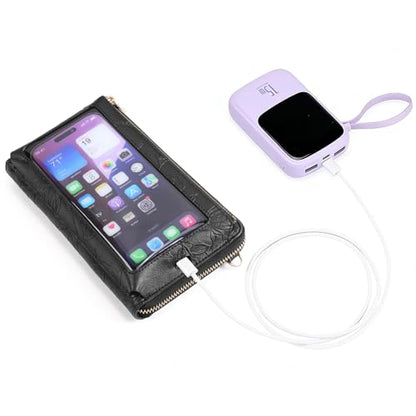 GOIACII Phone Purse Crossbody Bags for Women Small Travel Wallet Touch Screen RFID Blocking - color: A11 Black Pattern