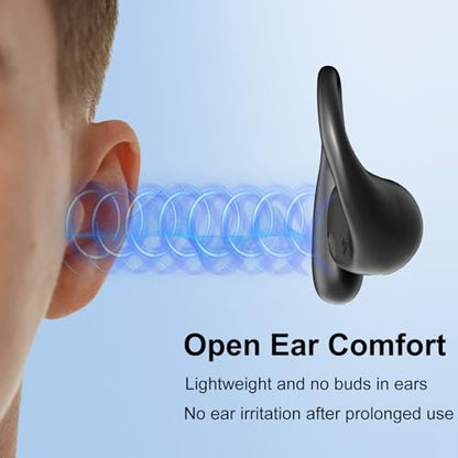 Joysico Wired Open Ear Headphones Over Ear Earbuds w Mic and Volume Control