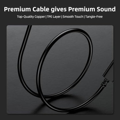 Jiunai USB C Headphones with Mic in-Ear Type C Wired Earbuds Stereo Black