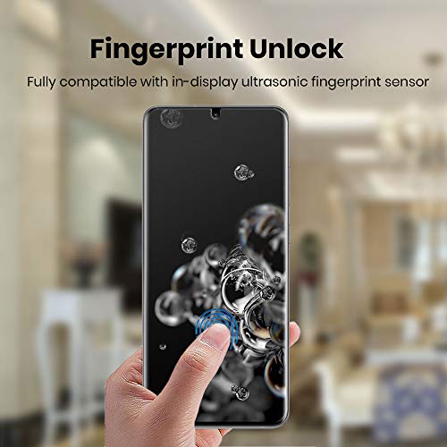 Galaxy S20 Ultra Screen Protector Matte Privacy Soft Film (NOT Tempered Glass)[2 Pack], Matte Finish Surface Anti Glare 2 Way Anti Spy Privacy Protection Full Adhesive Support Ultrasonic Fingerprint Sensor for Samsung Galaxy S20 Ultra