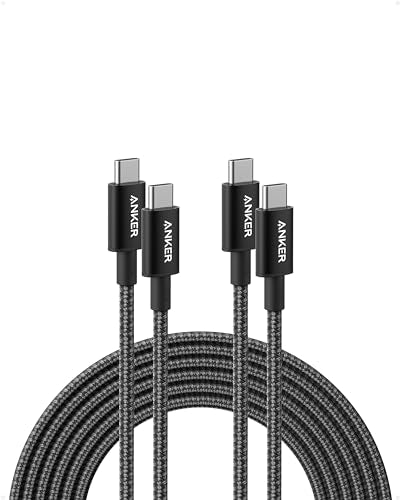 Anker USB C to USB C Cable, 100W Fast Charging Cable (2-Pack, 10 ft, Black) - color: Black, size: 10ft
