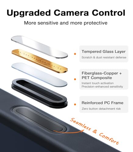 TORRAS Stronger Magnetic for iPhone 16 Pro Case, Translucent Matte Black | Compatible with MagSafe, Military Grade Drop Protection, Shockproof Airbag, Camera Control, Color Buttons, Slim Anti-Scratch - color: Black