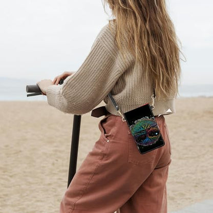 Small Crossbody Bags with Adjustable Shoulder Strap - color: Art Color Tree