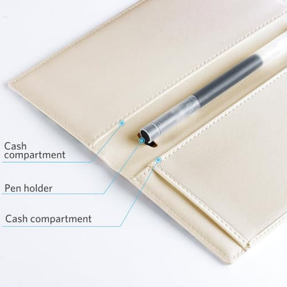 CoBak Checkbook Cover for Women & Men - PU Leather Case with RFID Blocking | Classic Design Check Book Holder for Personal and Business - color: Butterfly Wonderland
