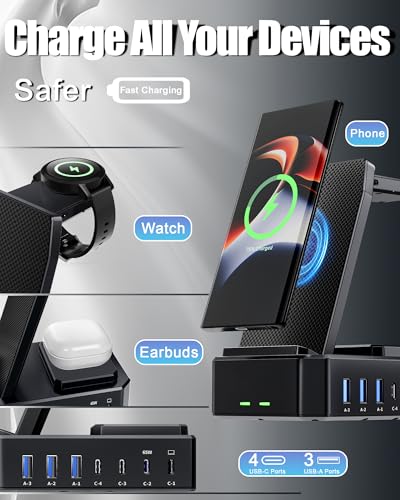 Wireless Charger for Samsung,zutspzss 300W Wireless Charging Station - color: black