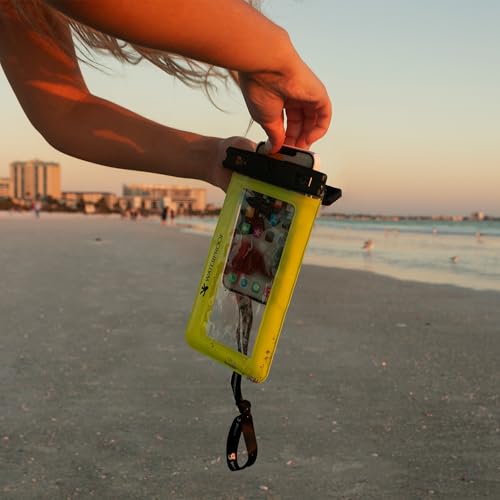 geckobrands Large Phone Dry Bag – IPX8 Waterproof with Lanyard for Submersion Protection – Fits Most iPhone and Samsung Galaxy Models - color: Teal Margaritaville Toss
