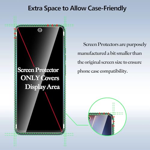 Anoowkoa 3 Pack Designed for Motorola Moto G 2025/2026 Screen Protector - color: Moto G 2025/2026