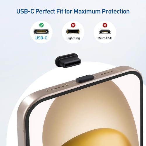 Cable Matters 20-Pack USB C Port Covers, USB C Dust Plug, Black - style: USB-C