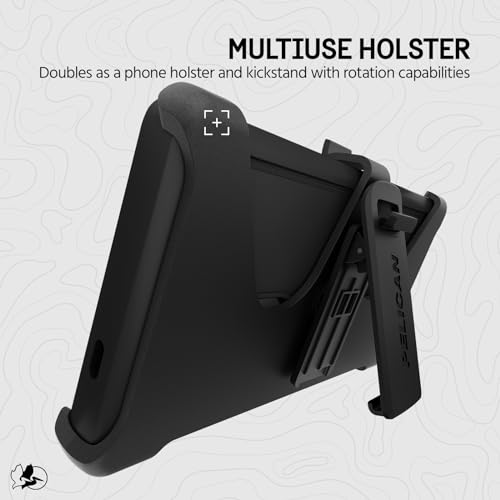 Pelican Voyager - Samsung Galaxy S24 Ultra Case [6.8”] [18ft MIL-STD Drop Protection] [Wireless Charging] Rugged Phone Case for Samsung Galaxy S24 Ultra w/Belt Clip Holster Stand -Anti Scratch - Black - color: Black