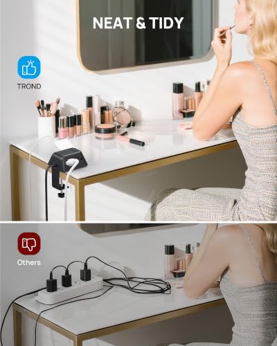 TROND Desk Clamp Power Strip, Desk Charging Station with USB C PD 20W - color: Black, size: 6FT (2C1U & PD 20W)