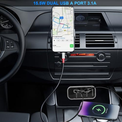 4PCS 12V RV USB Outlet 3 Charging Ports Panel Wall Surface Mount - color: Silver, size: 4PCS