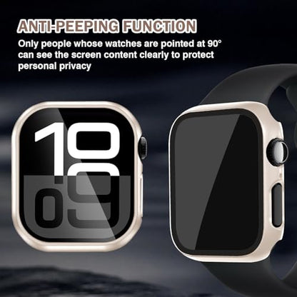 3 in 1 Waterproof Case Compatible for Apple Watch Series 11/10 46mm - color: Starlight, size: 46mm