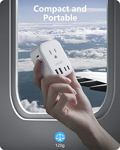 LENCENT European Travel Plug Adapter US to Europe Type-C Foldable Plug - style: Type C-17.5W-Most of Europe