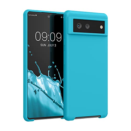 kwmobile Case Compatible with Google Pixel 6 Case - TPU Silicone Phone Cover with Soft Finish - Cool Glacier - color: Cool Glacier, size: Pixel 6
