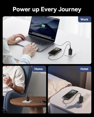 Baseus 2 Pack 65W USB C Charger Block, PPS 3-Port Fast Compact USB C Brick