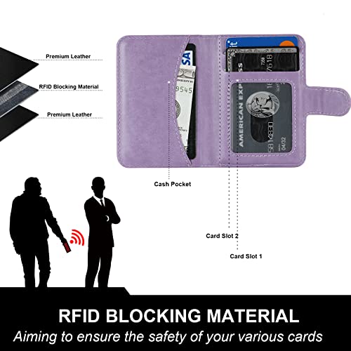 Bocasal for MagSafe Card Wallet for iPhone, Purple - color: Purple