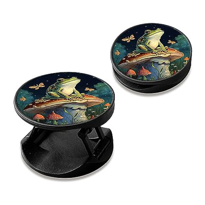 [2 Pack] Cell Phone Grip with Expanding Kickstand, Mushroom Frog - color: Mushroom Frog