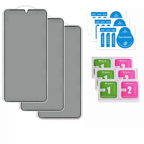 [3 Pack] Privacy Screen Protector for Samsung Galaxy A25 6.5in, Anti-Spy Tempered Glass Film, Bubble-Free, Easy Install - size: Galaxy A25