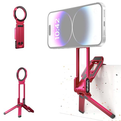ULANZI MA38 Magnetic Phone Tripod for iPhone, Portable Phone Holder Red - color: Raspberry Red
