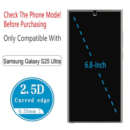Screen Protector for Samsung Galaxy S25 Ultra Tempered Glass - color: Samsung Galaxy S25 Ultra-Clear