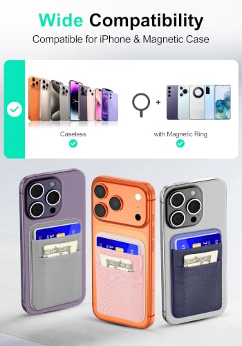 Senose Compatible for Magsafe Wallet, Slim Magnetic Phone Wallet, Blue | 6 Cards Holder, Phone Wallet for Back of Phone Compatible for iPhone 17/16/15/14/13/12 Pro Max Plus Air Series - color: Blue
