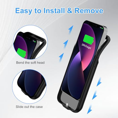 Battery Case for iPhone 14 Pro(6.1inch), Powerful 13800MAH Ultra-Slim Battery Charging Case