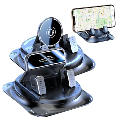 Fodeuxp 360 Degree Rotatable Car Phone Holder, 2026 New Non-Slip Dashboard Cell Phone Holder, Universal Car Phone Mount Stand for Best Navigation and Viewing (A+B) - color: A+B